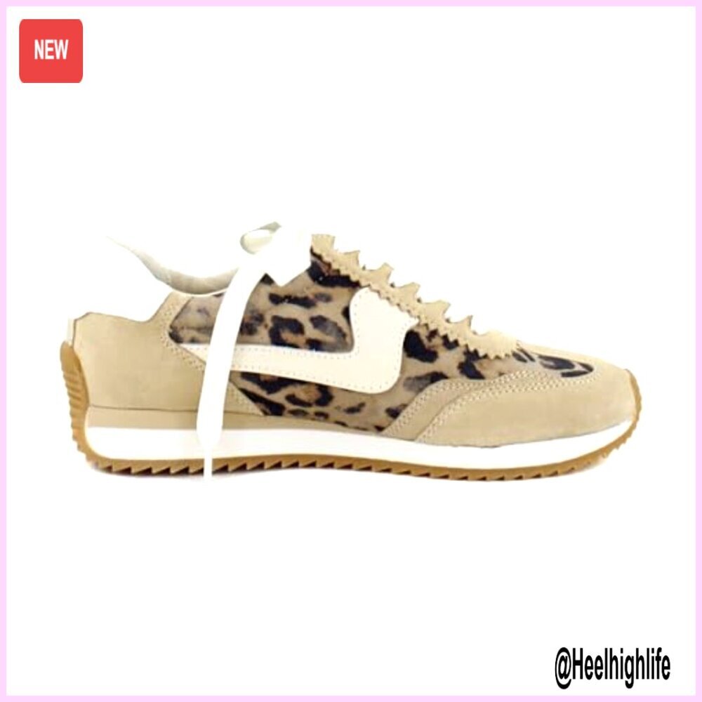Nylon and Suede Fashion Sneakers, Sporty Everyday Wear - Picture 6 of 7